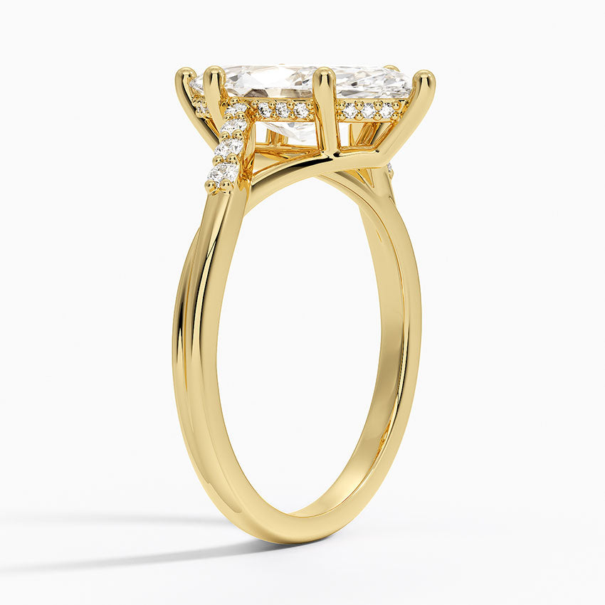Chamise Hidden Halo Diamond Ring - Marquise Center Stone