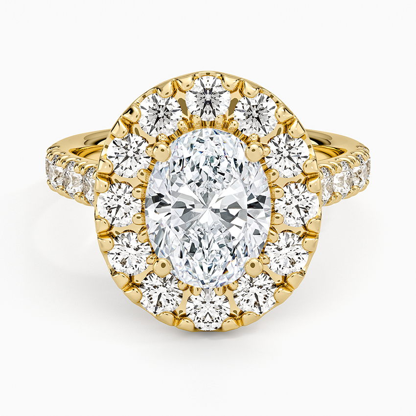 Adele Halo Diamond Ring - Oval Center Stone