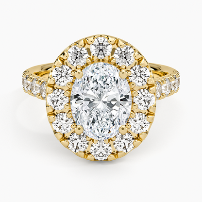 Adele Halo Diamond Ring - Oval Center Stone