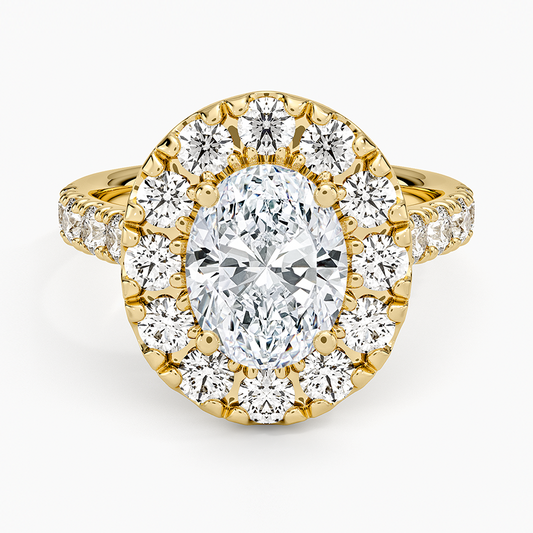 Adele Halo Diamond Ring - Oval Center Stone
