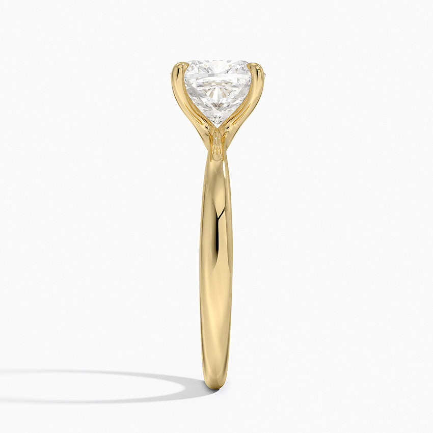 Freesia 2.7mm Solitaire Ring - Cushion Cut Center Stone