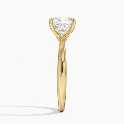 Freesia 2.7mm Solitaire Ring - Cushion Cut Center Stone