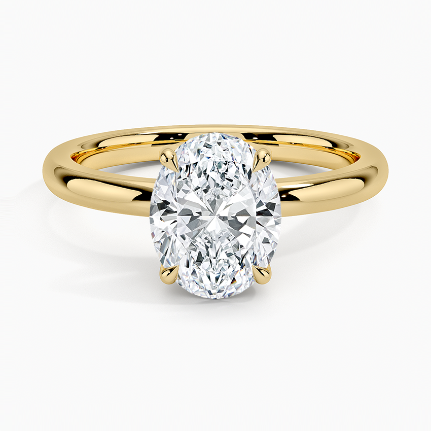 Fairmined 2mm Solitaire Ring - Oval Cut Center Stone