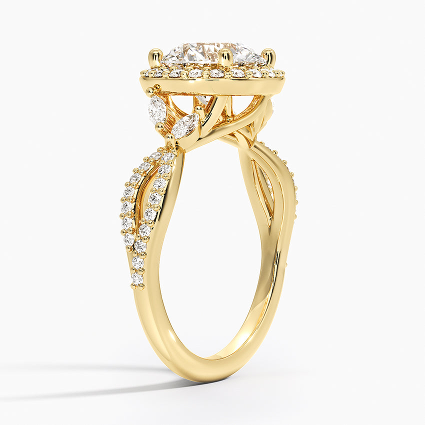 Luxe Willow Halo Diamond Ring (2/5 ct. tw.) - Round Center Stone