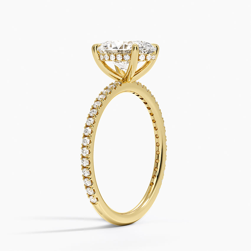Perfect Fit Three-Quarter Diamond Ring (1/4 ct. tw.) - Oval Center Stone