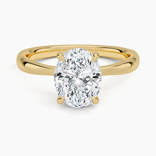 Freesia 2.7mm Solitaire Ring - Oval Center Stone