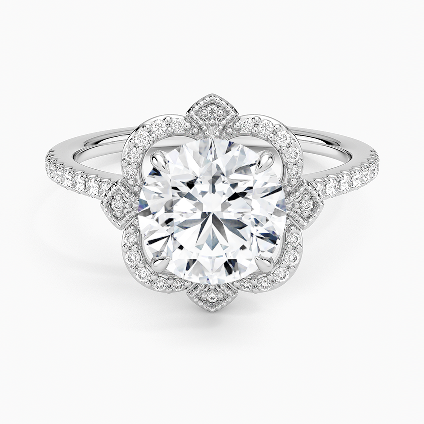 Reina Halo Diamond Ring - Round Center Stone