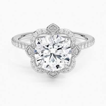 Reina Halo Diamond Ring - Round Center Stone