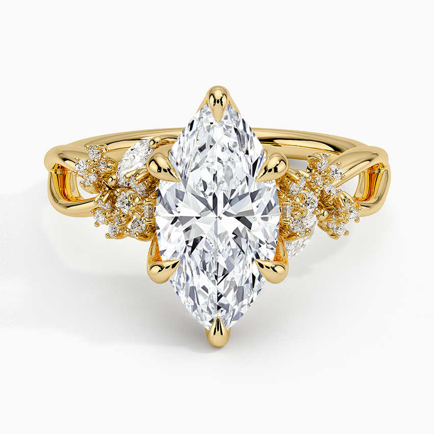 Summer Blossom Diamond Ring (1/4 ct. tw.) - Marquise Cut Center Stone