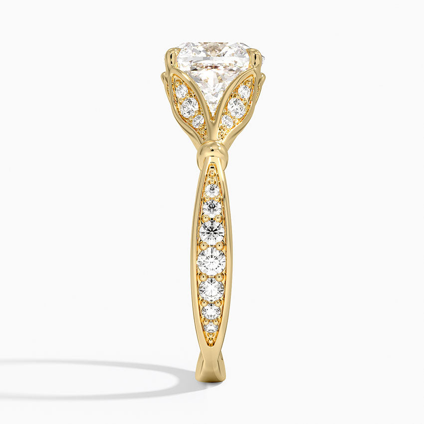 Zinnia Diamond Ring (1/3 ct. tw.) - Cushion Cut Center Stone