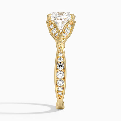 Zinnia Diamond Ring (1/3 ct. tw.) - Cushion Cut Center Stone