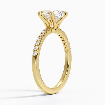 Bliss Six-Prong Diamond Ring (1/6 ct. tw.) - Oval Center Stone