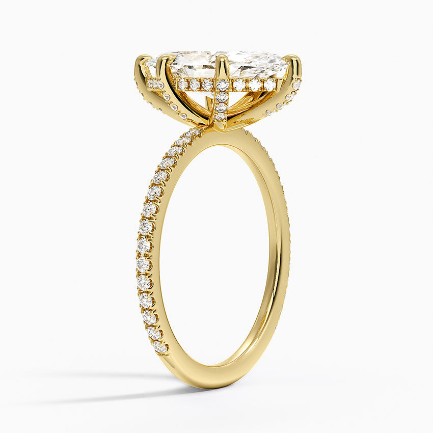 Viviana Three-Quarter Coverage Six-Prong Diamond Ring (1/3 ct. tw.) - Marquise Center Stone