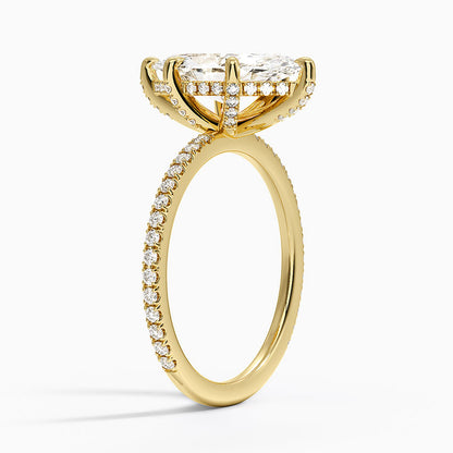 Viviana Three-Quarter Coverage Six-Prong Diamond Ring (1/3 ct. tw.) - Marquise Center Stone