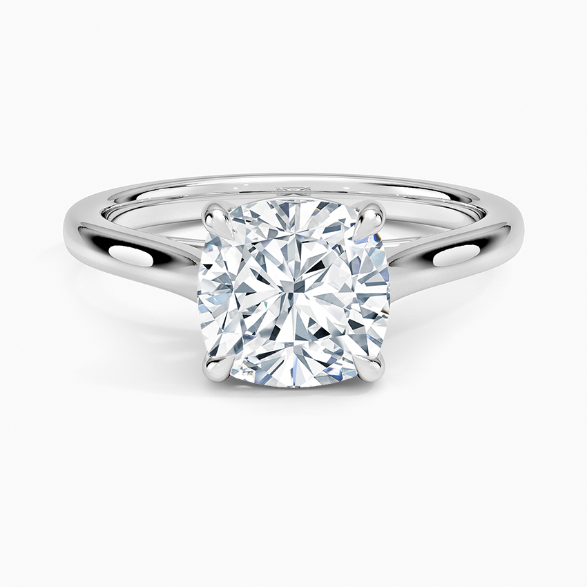 2mm Provence Solitaire Ring - Cushion Cut Center Stone