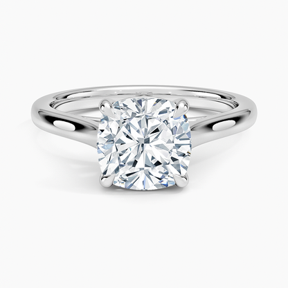 2mm Provence Solitaire Ring - Cushion Cut Center Stone