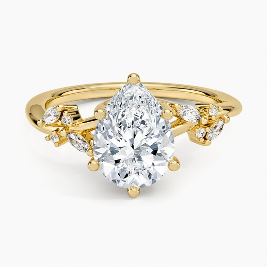 Arden Diamond Ring (1/6 ct. tw.) - Pear Center Stone