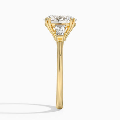 Symphony Double Prong Three Stone Diamond Ring (1/2 ct. tw.) - Oval Cut Center Stone