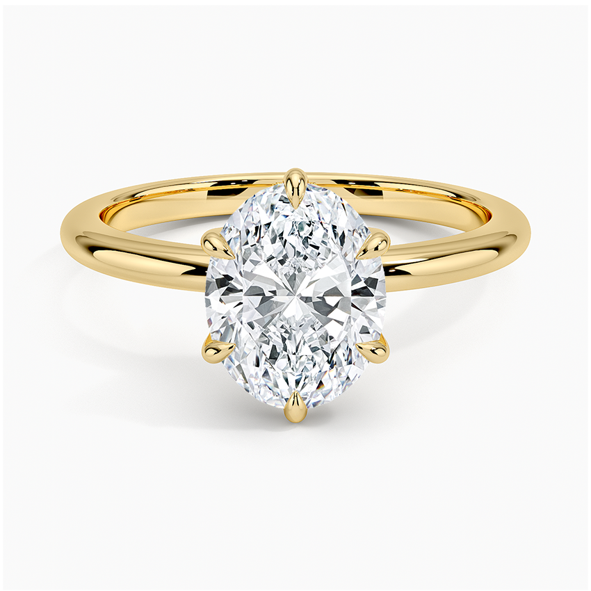 Esme Hidden Halo Diamond Ring - Oval Center Stone