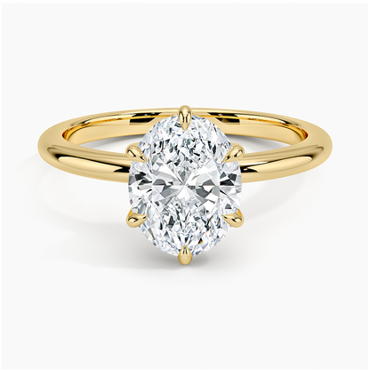 Esme Hidden Halo Diamond Ring - Oval Center Stone