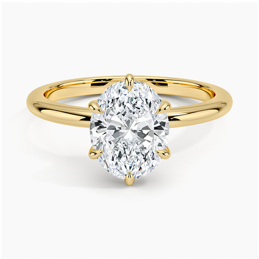 Esme Hidden Halo Diamond Ring - Oval Center Stone