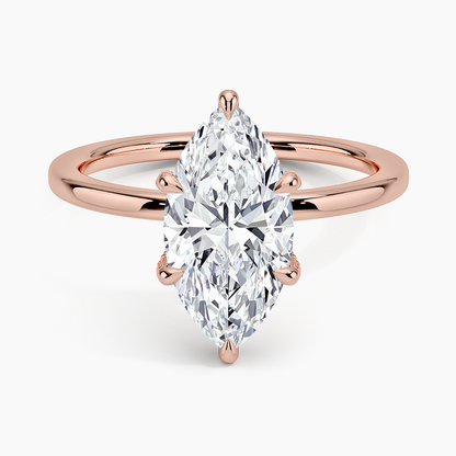 Lumiere 1.5mm Diamond Ring - Marquise Center Stone