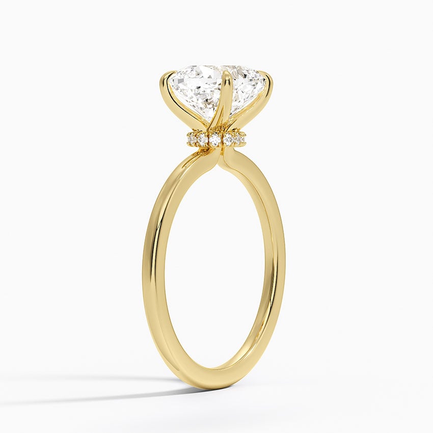 Secret Halo 1.5mm Diamond Ring - Cushion Cut Center Stone