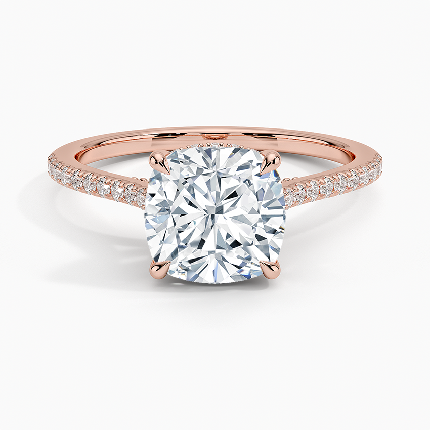 Luxe Dawn Diamond Ring - Cushion Cut Center Stone