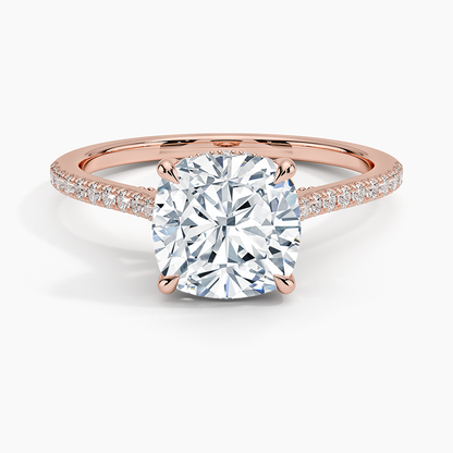 Luxe Dawn Diamond Ring - Cushion Cut Center Stone