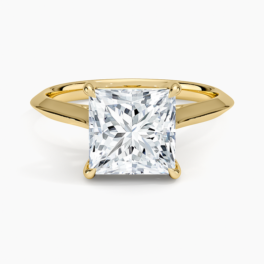 Piper Knife Edge Solitaire Ring - Princess Cut Center Stone