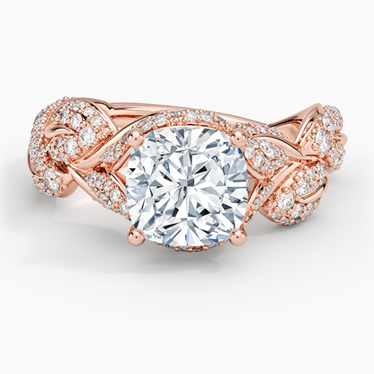 Olivia Diamond Ring (1 ct. tw.) - Cushion Cut Center Stone