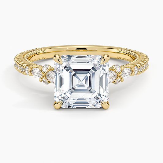 Primrose Diamond Ring - Asscher Cut Center Stone