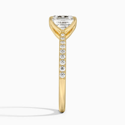 Elodie Cathedral Diamond Ring - Asscher Cut Center Stone