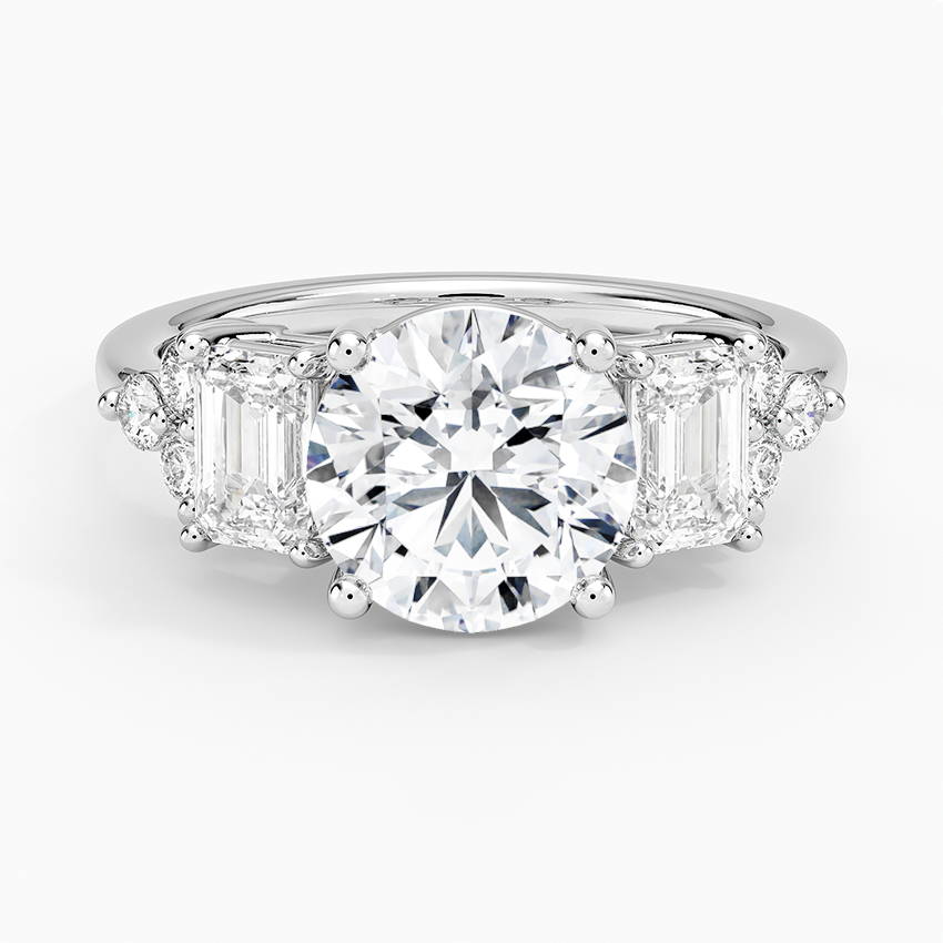 Sabine Cluster Diamond Ring (1 ct. tw.) - Round Center Stone