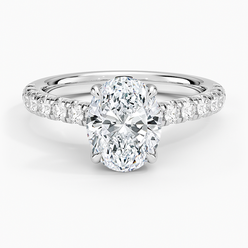 Sienna Half Coverage Diamond Ring - Oval Center Stone