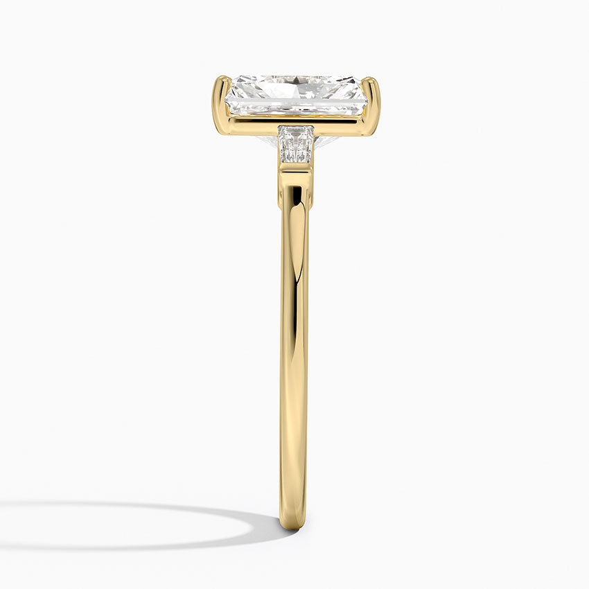 Symphony Perfect Fit Tapered Baguette Diamond Ring - Radiant Cut Center Stone