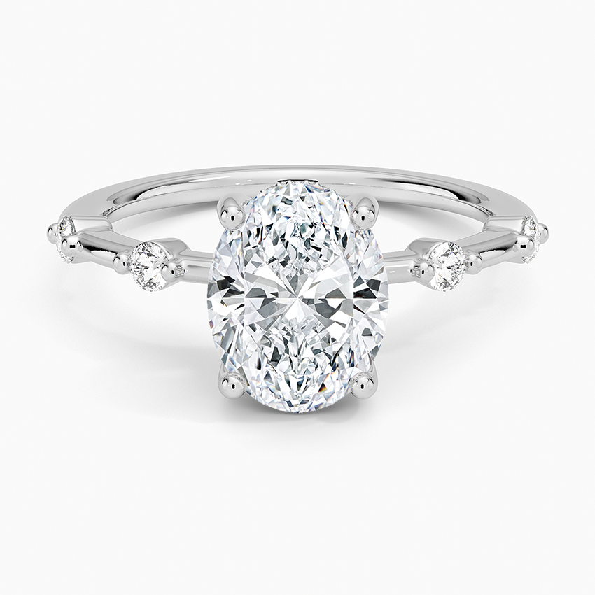 Aimee Hidden Halo Diamond Ring - Oval Center Stone