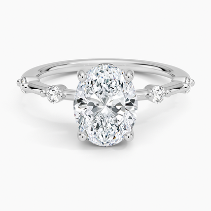 Aimee Hidden Halo Diamond Ring - Oval Center Stone