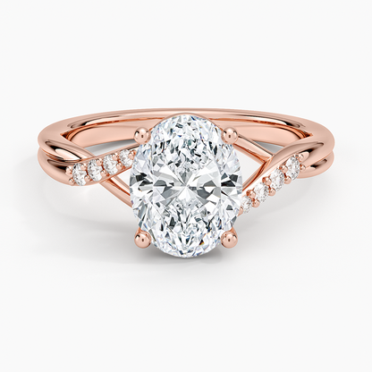 Chamise Diamond Ring (1/15 ct. tw.) - Oval Center Stone