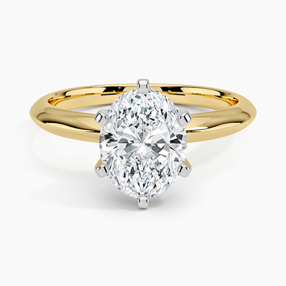Classic Six-Prong Solitaire Ring - Oval Center Stone