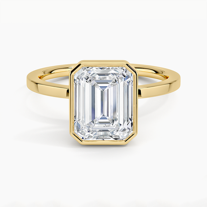 Noemi Bezel Ring - Emerald Cut Center Stone