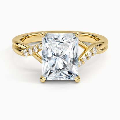 Chamise Diamond Ring (1/15 ct. tw.) - Radiant Cut Center Stone