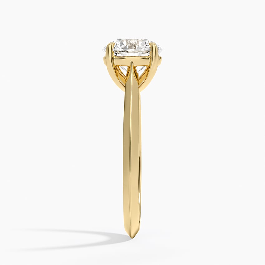 Piper Knife Edge Solitaire Ring - Round Center Stone