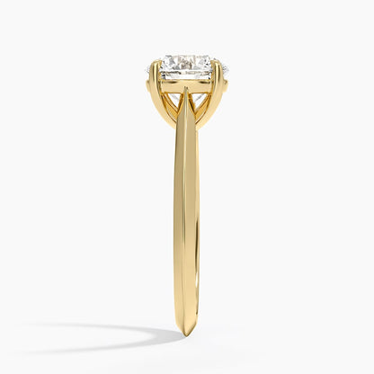Piper Knife Edge Solitaire Ring - Round Center Stone