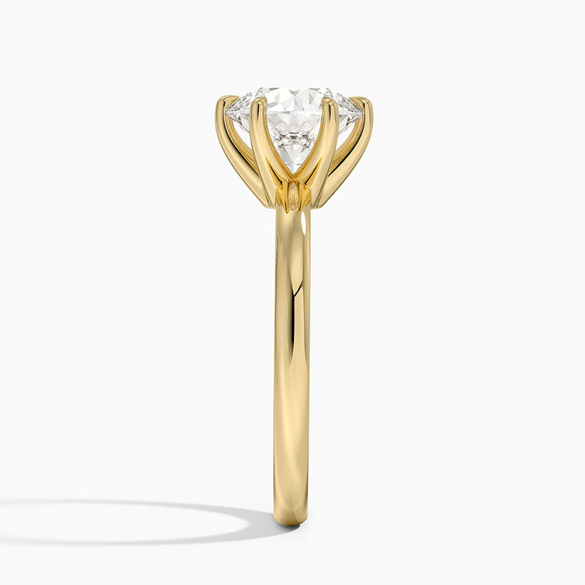 Fairmined 2mm Six-Prong Solitaire Ring - Round Center Stone