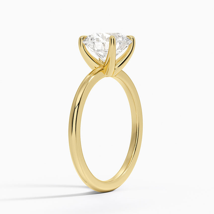 Fairmined 1.5mm Comfort Fit Ring - Round Center Stone