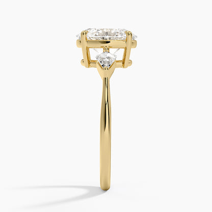 Luxe Cometa Three Stone Diamond Ring (1/3 ct. tw.) - Oval Center Stone