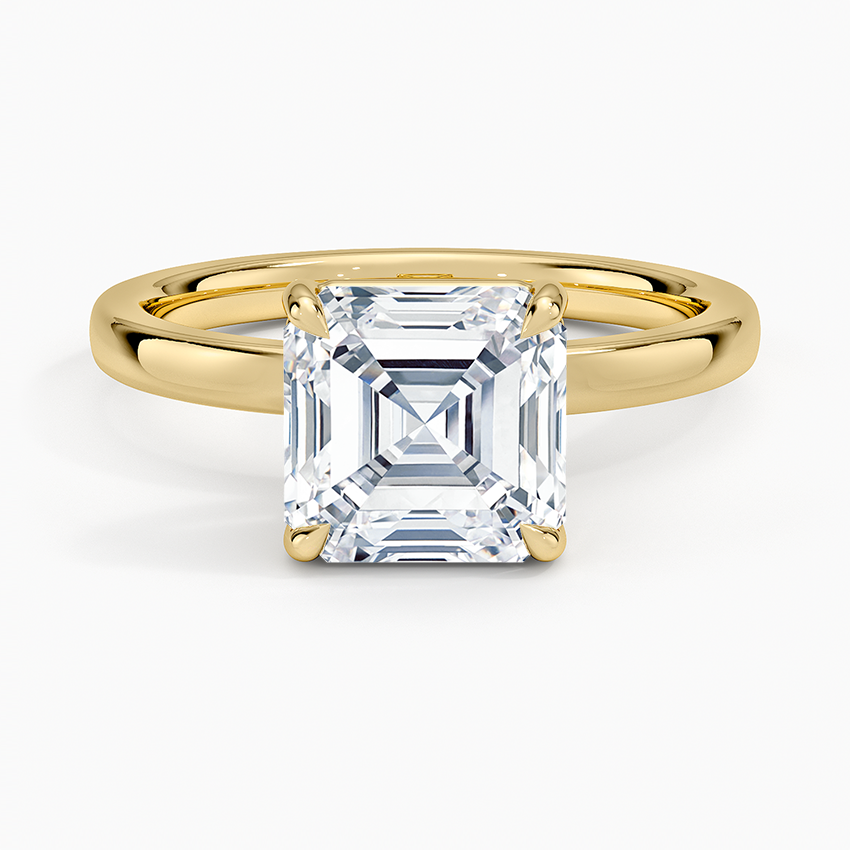 Fairmined Perfect Fit Solitaire 2mm Ring - Asscher Cut Center Stone