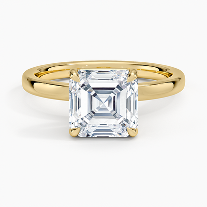 Fairmined Perfect Fit Solitaire 2mm Ring - Asscher Cut Center Stone