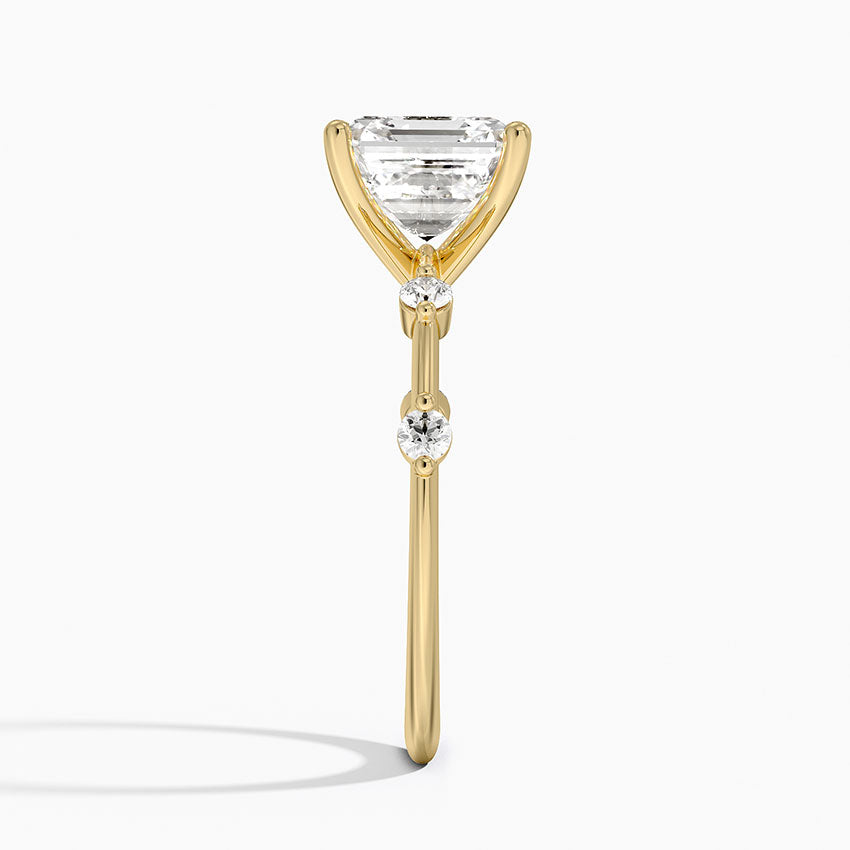 Aimee 1.4mm Diamond Ring - Asscher Cut Center Stone
